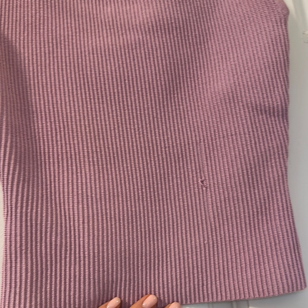 Women's Ribbed Pink Tank Top - Picture 4 of 4